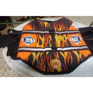 Paws Aboard Pet Life Jacket Black Orange